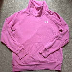 Under Armour Pink Turtleneck Sweater with Ribbed Cuffs